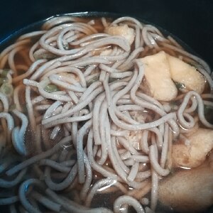 ネギと油揚げの蕎麦